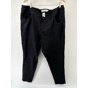 Torrid Women's Plus Size 24 Black Denim Pants Stretchy 31" inseam Straight Leg